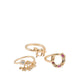 Equastra Womrn's Rings - Gold/Clear Multi