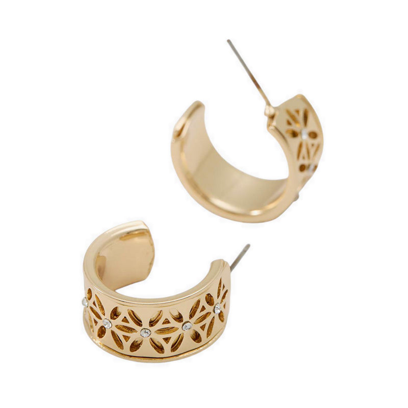 Floraaluxe Women's Earring Gold/Clear Multi
