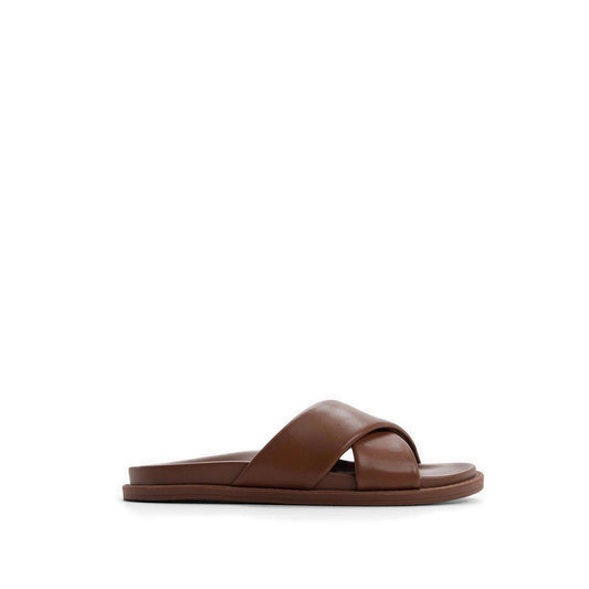 Borgo Men's Flat Sandals - Dark Brown