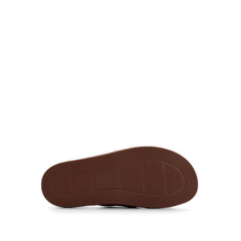 Borgo Men's Flat Sandals - Dark Brown