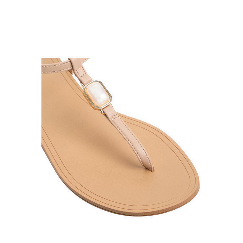 Sandstone Women's Flat Sandals - Beige