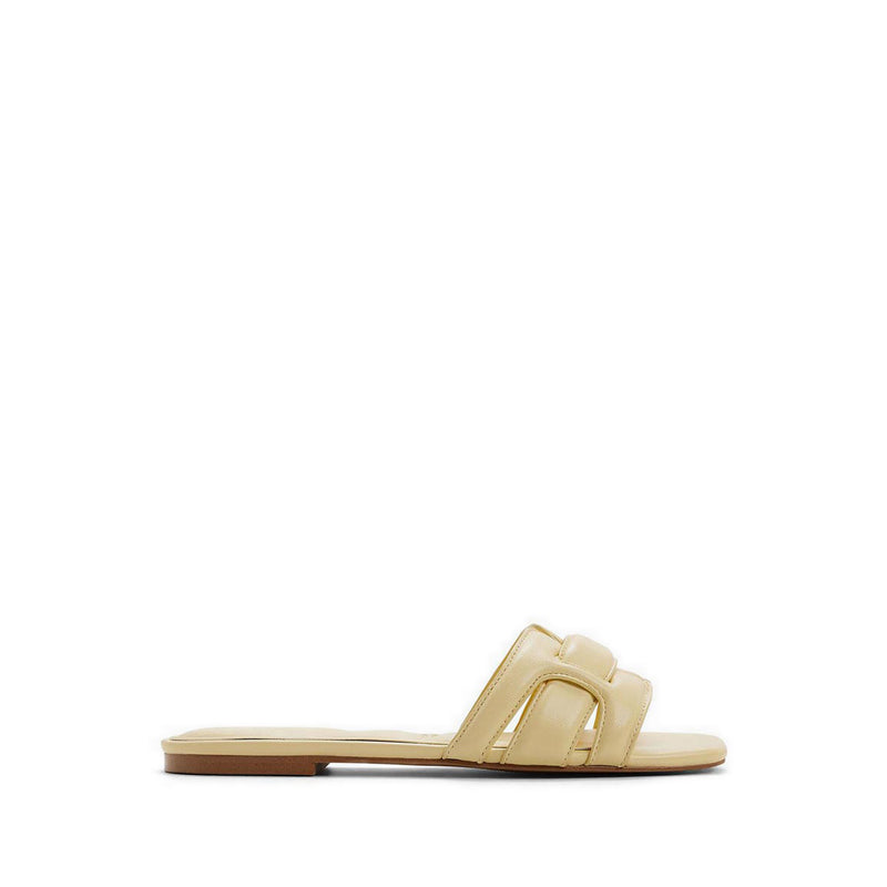 Elenaria Women's Flat Sandals - Light Yellow