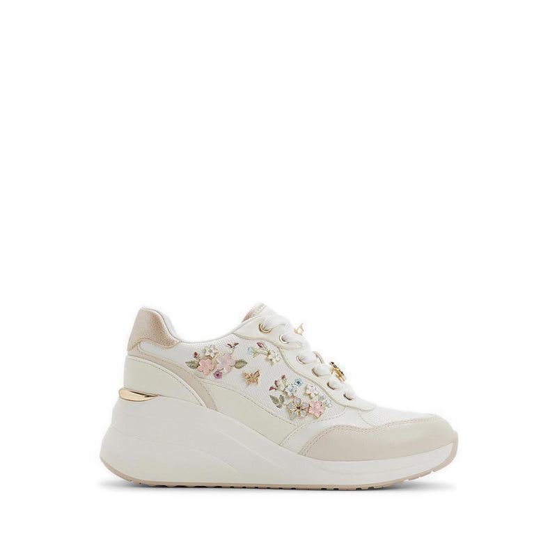 Flowergarden Women's Wedge Sneakers - White/Multi