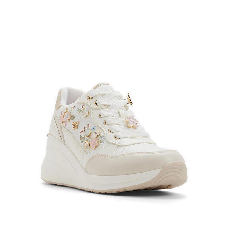 Flowergarden Women's Wedge Sneakers - White/Multi