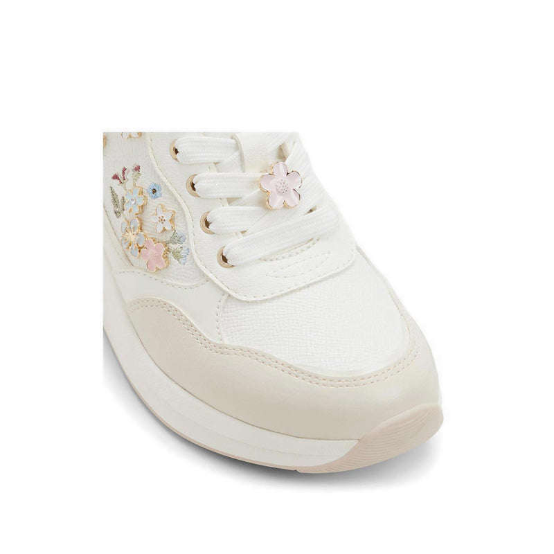 Flowergarden Women's Wedge Sneakers - White/Multi