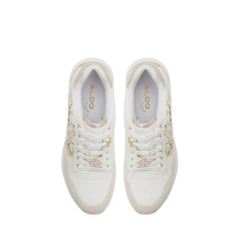 Flowergarden Women's Wedge Sneakers - White/Multi