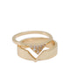 Pyramida Women's Rings - Gold/Clear Multi
