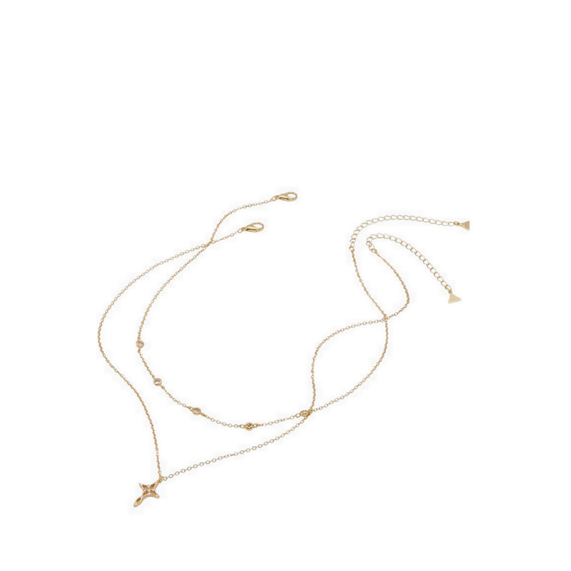 Maxinne Women's Necklaces Gold/Clear Multi
