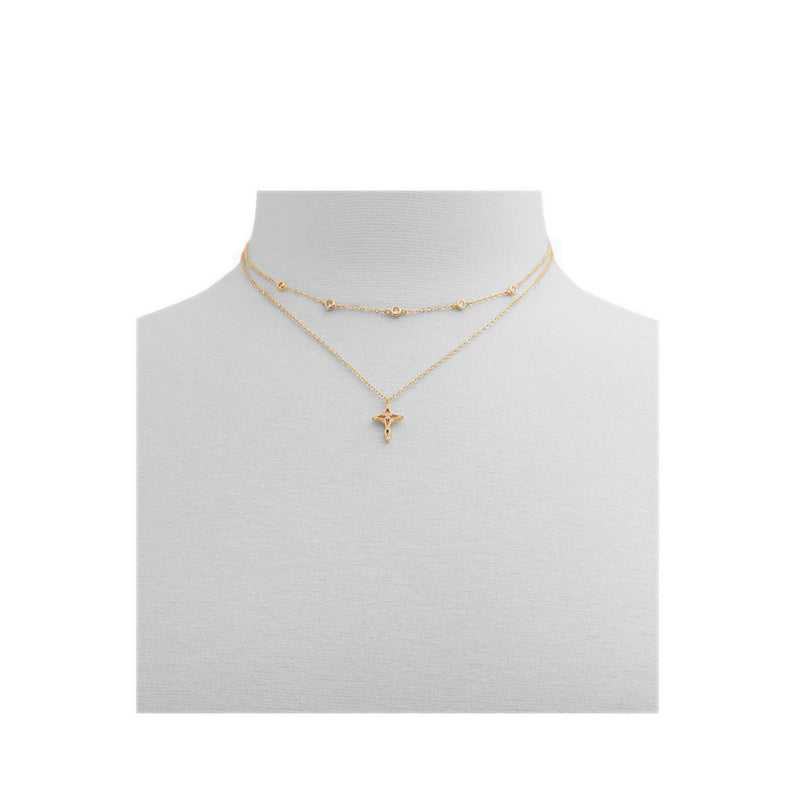 Maxinne Women's Necklaces Gold/Clear Multi