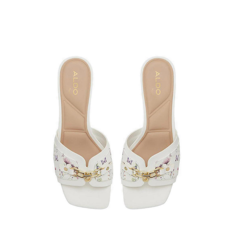 Annamassi Women's Heeled Sandals - White/Blue