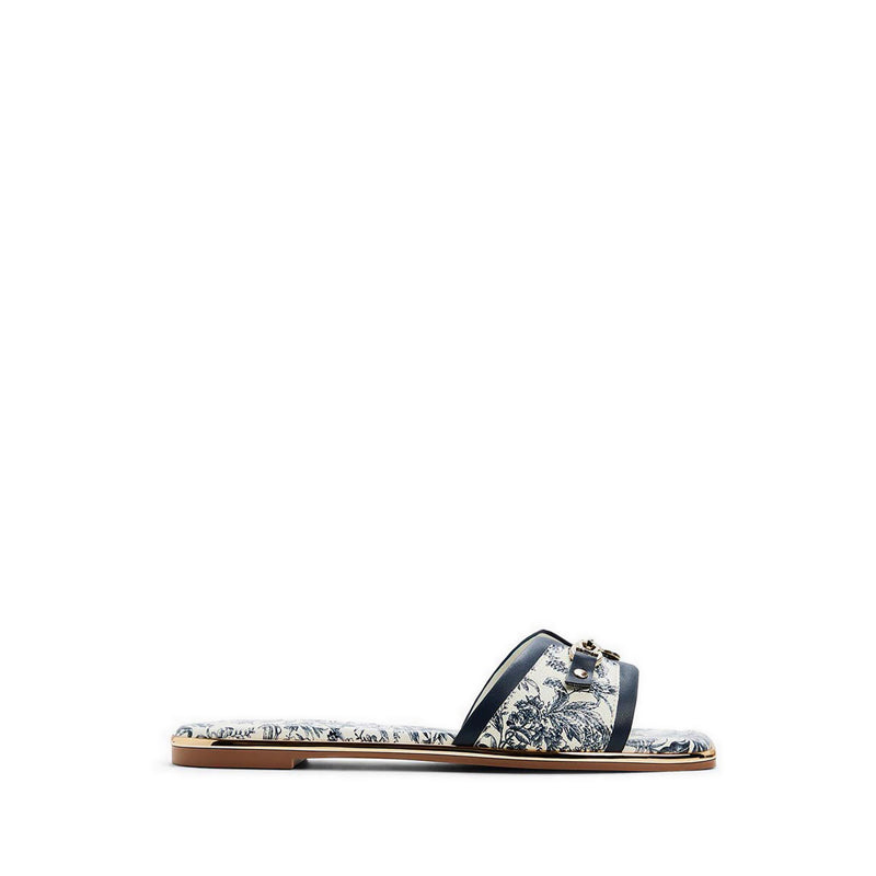 Alamassi Women's Flat Sandals - White/Blue