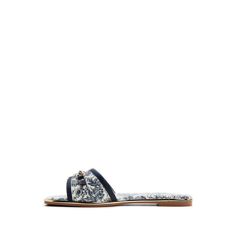 Alamassi Women's Flat Sandals - White/Blue