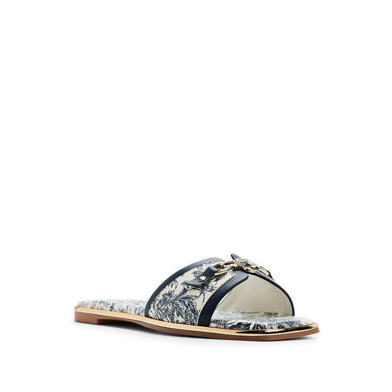 Alamassi Women's Flat Sandals - White/Blue