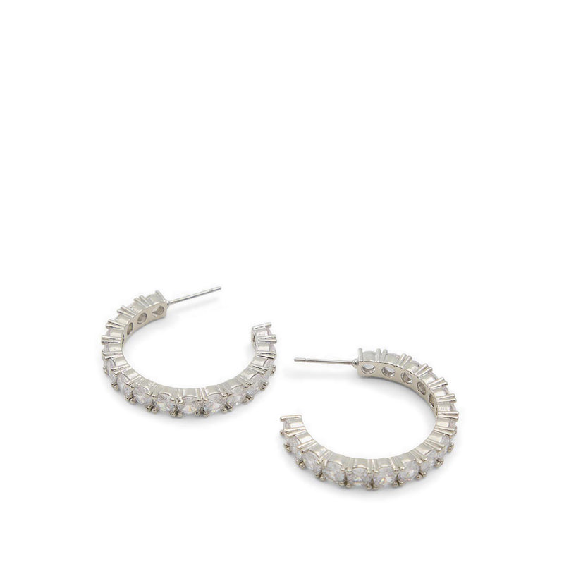 Postolia Women's Earrings Silver/Clear Multi