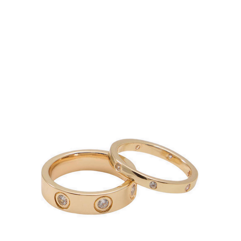 Aureliee Women's Rings Gold/Clear Multi