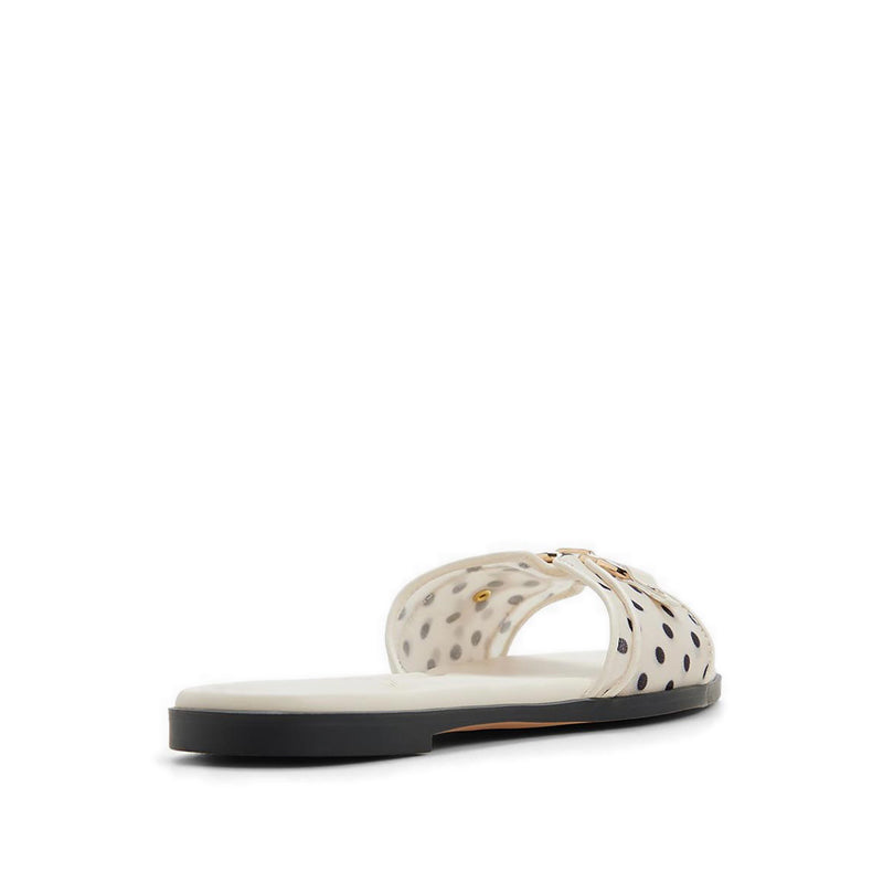 Alamassi Women's Flat Sandals White/Black