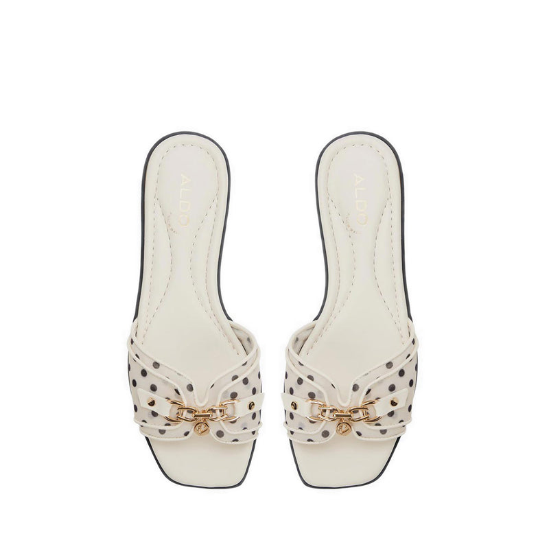 Alamassi Women's Flat Sandals White/Black