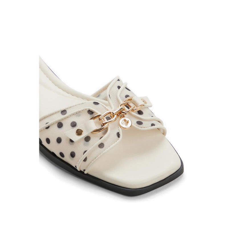Alamassi Women's Flat Sandals White/Black