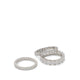 Glitzstack Women's Rings Silver/Clear Multi