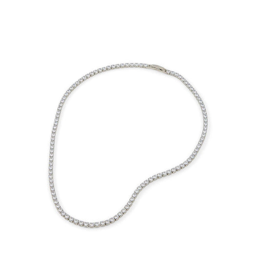 Miraollamini Women's Necklaces Silver/Clear Multi