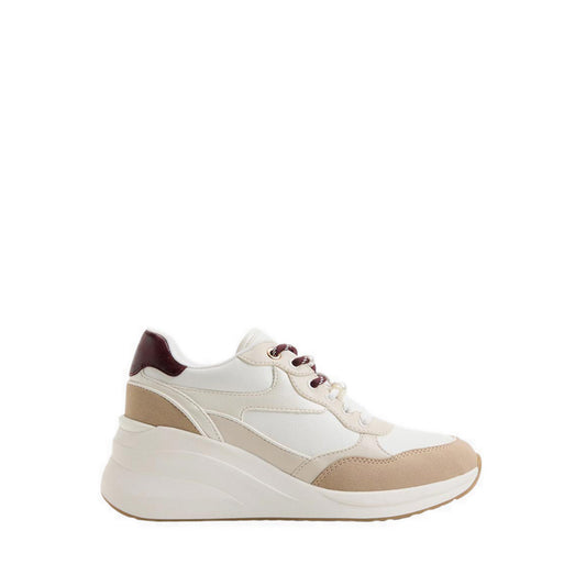 Asiejan Women's Wedge Sneakers Tan Combo