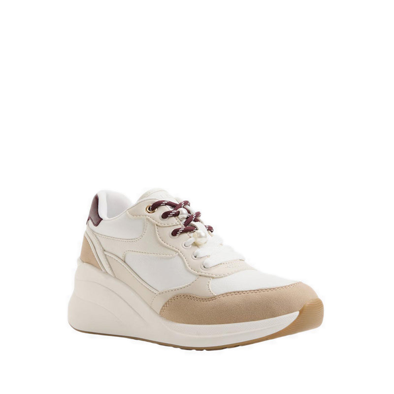 Asiejan Women's Wedge Sneakers Tan Combo