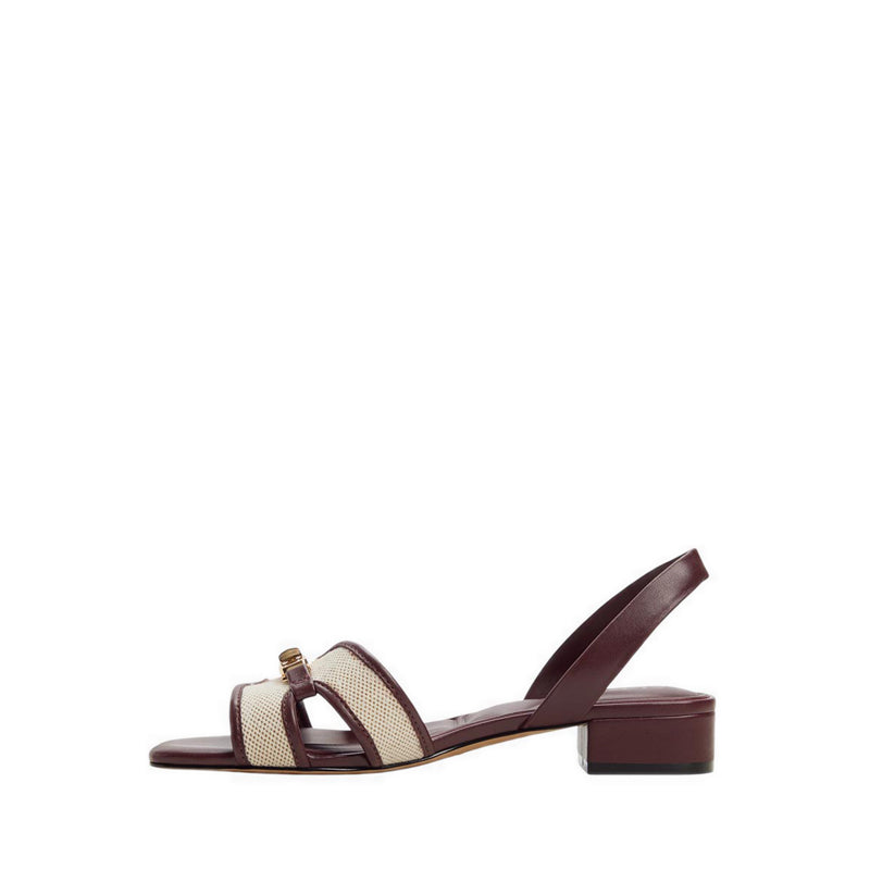 Javaminar Women's Heeled Sandals - Bordo