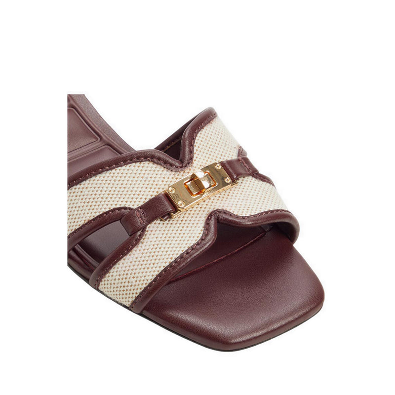 Javaminar Women's Heeled Sandals - Bordo