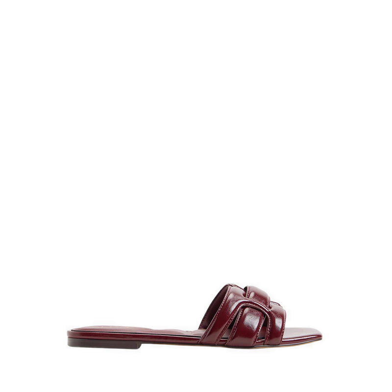 Elenaria Women's Flat Sandals Dark Red