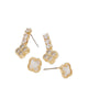 Matilde Women's Earrings Gold/Clear Multi
